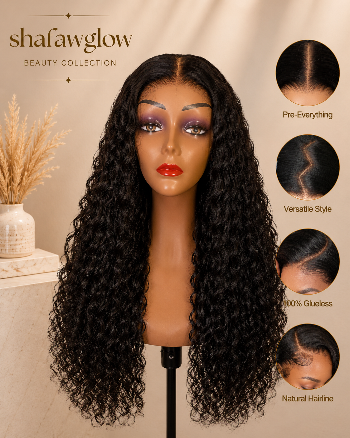 24 Inch Water Wave Glueless HD Lace Frontal Wig Pre-everything 13x4 Lace Front Wigs 250% Density