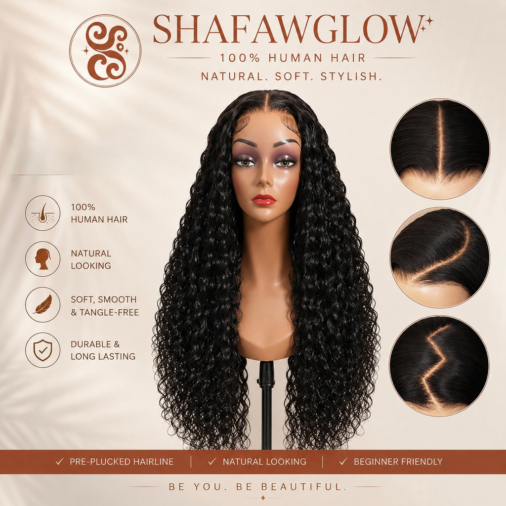 24 Inch Water Wave Glueless HD Lace Frontal Wig Pre-everything 13x4 Lace Front Wigs 250% Density