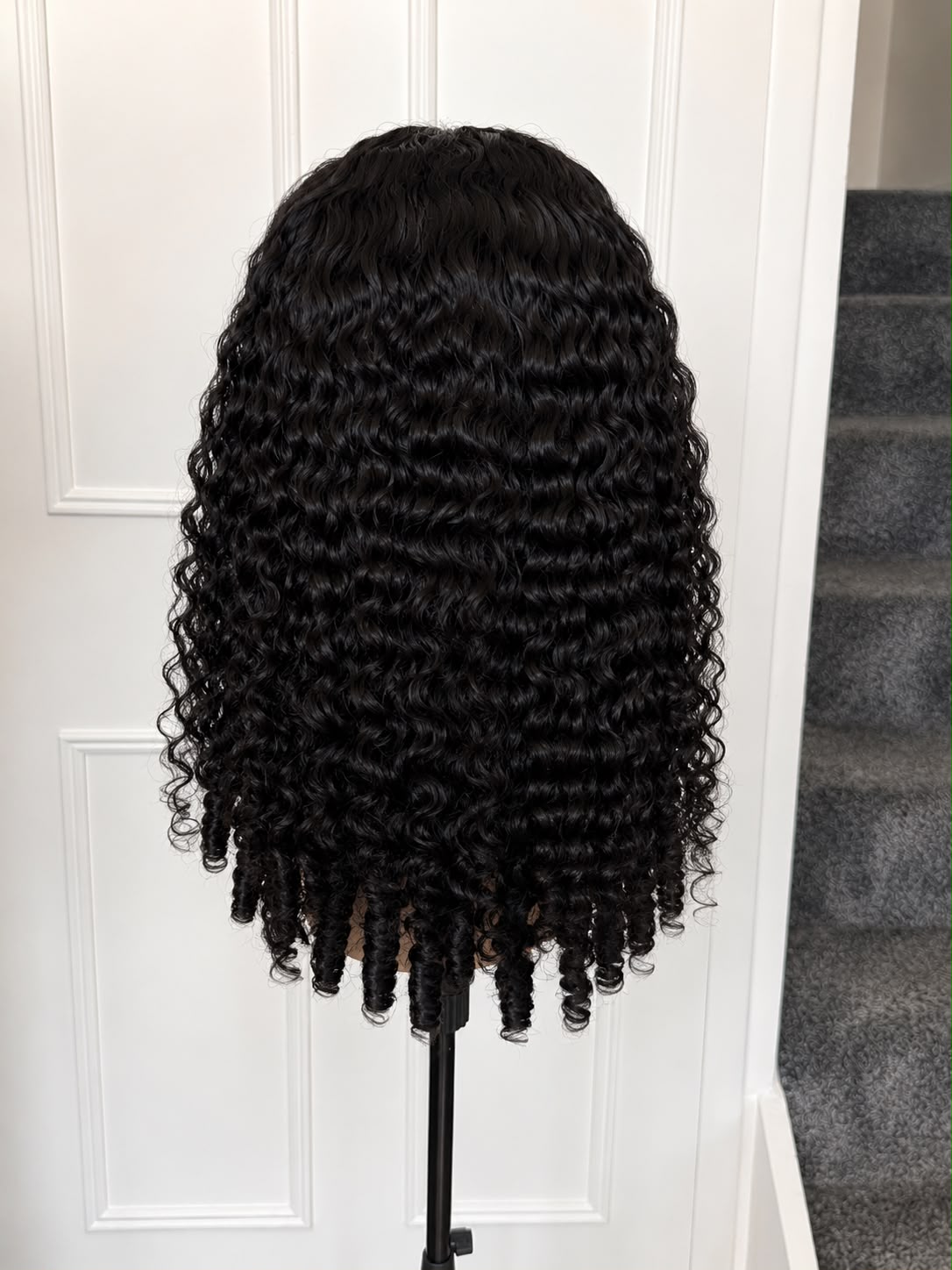 22 Inch Burmese Curly Half Wig Flip Over Quick Weave Glueless Install 100% Natural Hairline