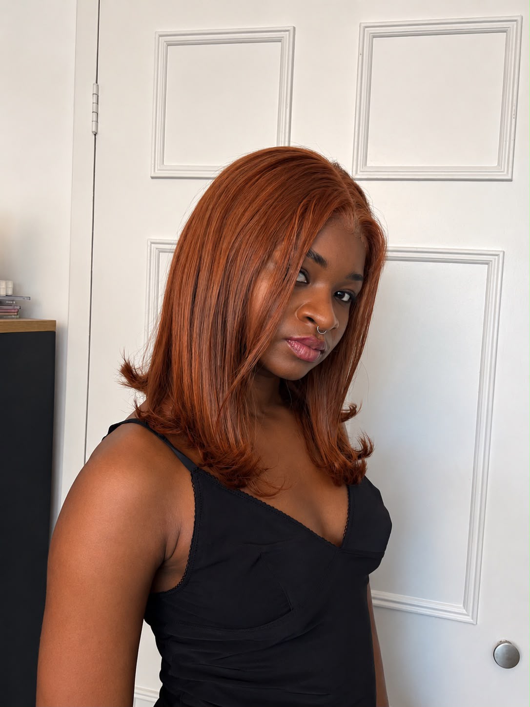 14 Inches Copper Brown 6x5 Pre-everything Straight Bob Wig 180% Density