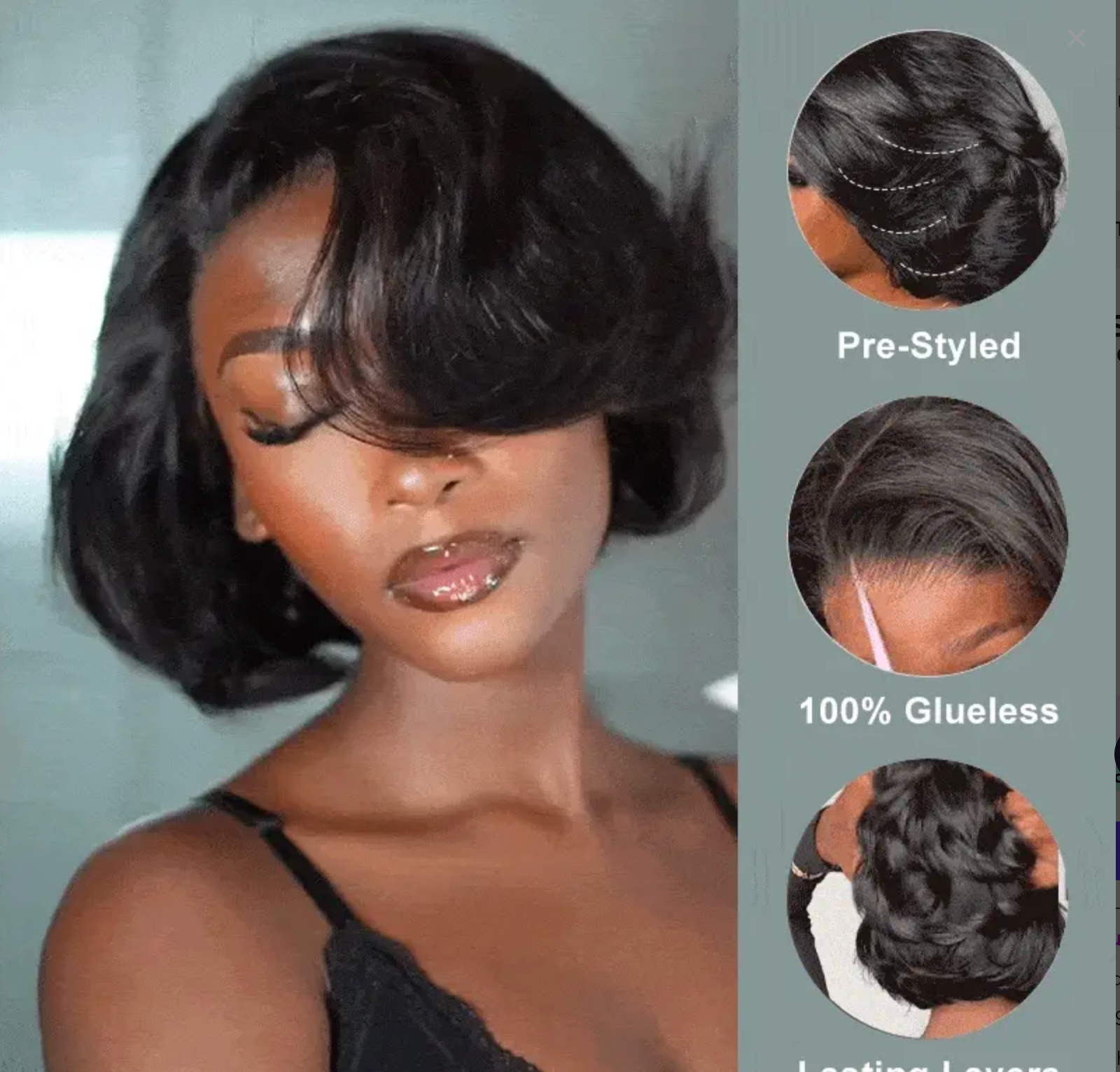 10 Inch Natural Blowout Layer Cuts Straight Short Bob Wig 6x5 Pre-everything Glueless Wig 180% Density