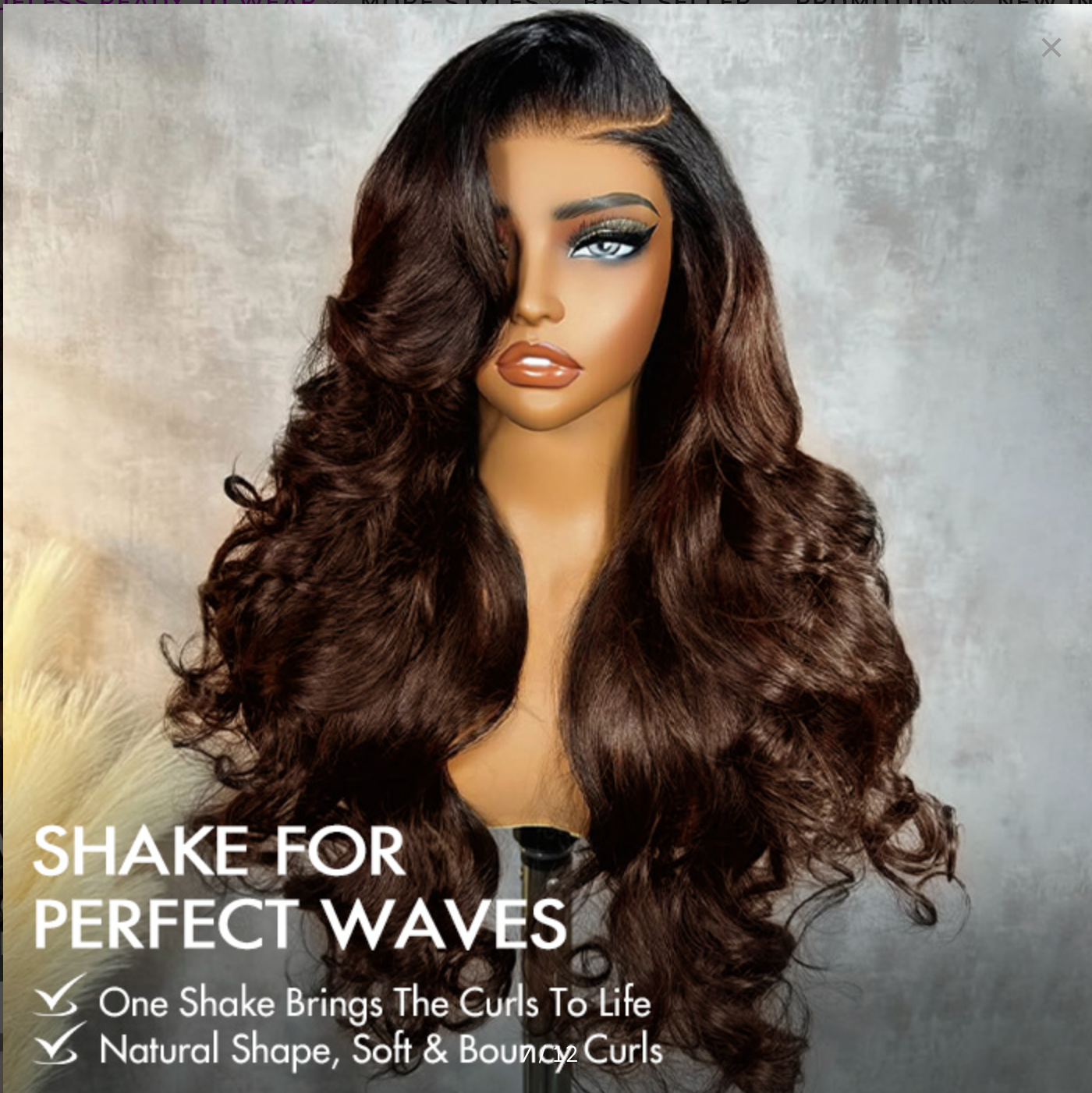 26 Inch Butterfly Haircuts Dark Root to Mocha Brown Ombre 6x5 Natural C Part Pre-styled Loose Wave Glueless Wig 250% Density