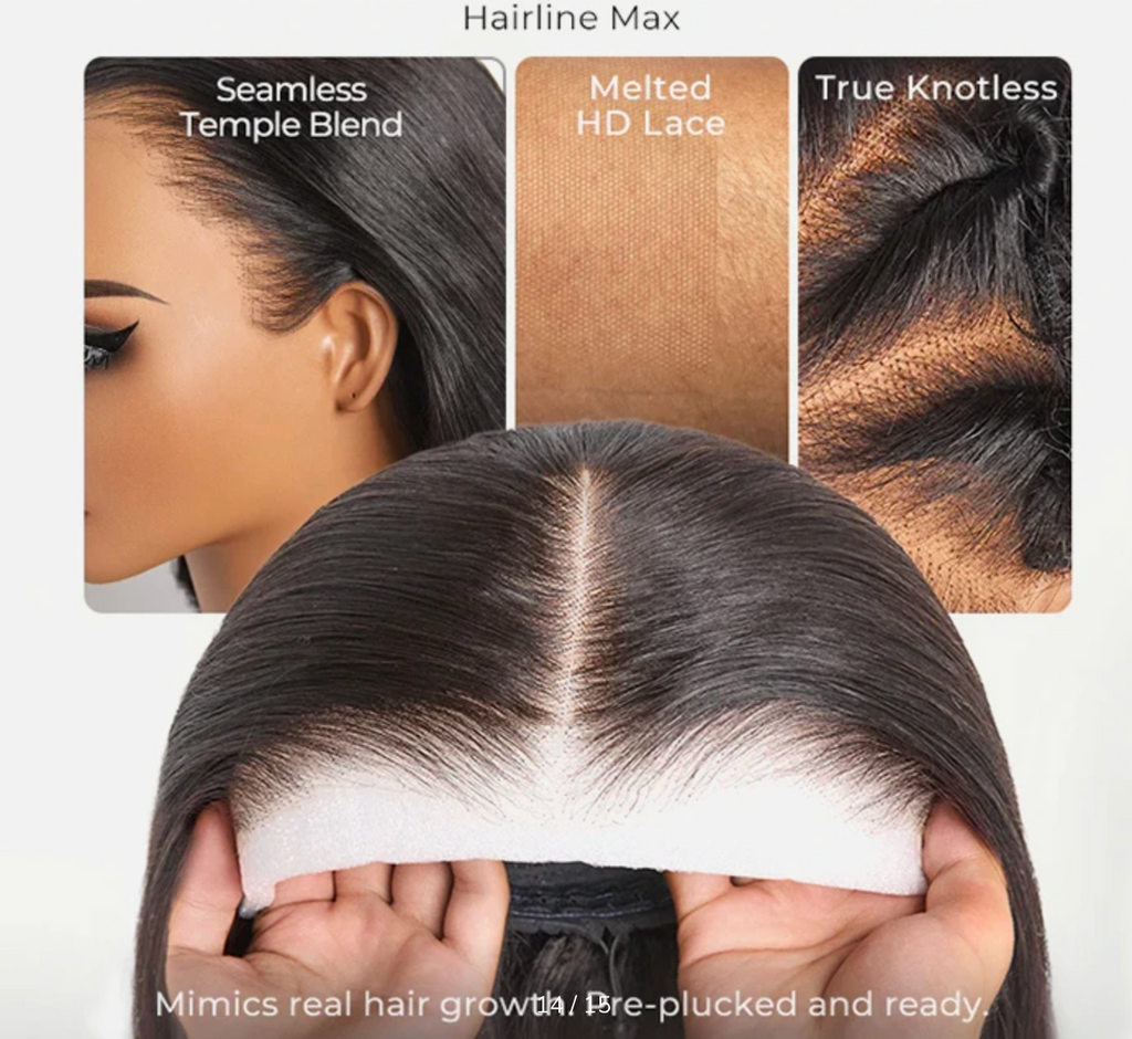 30 Inch 6x5 13x6 Pull Go Glueless Wig Straight Hair Pre-everything 100% Natural Hairline 250% Density