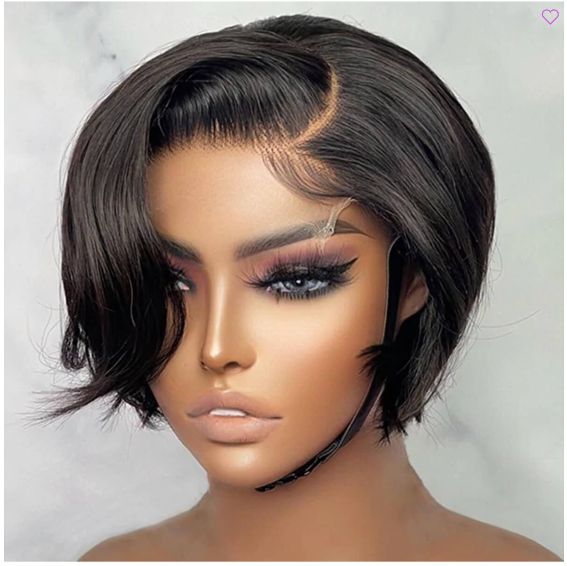 Pixie Cut Straight Glueless Wig 8 Inch 6x4 Invisible Lace Wig 180% Density